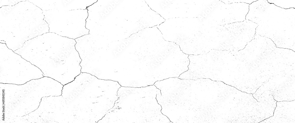 Vector black crack Transparent background, scratched lines texture.
