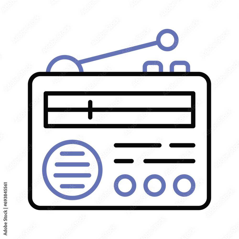 Get hold this beautiful icon of radio, old broadcasting device