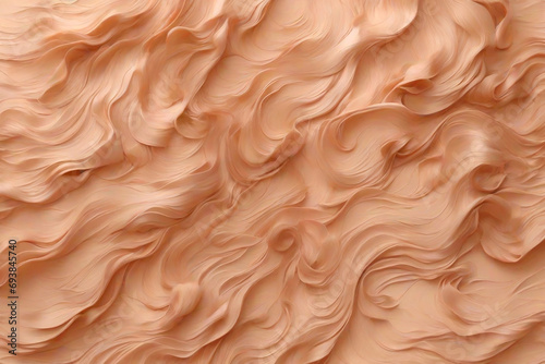 Flowing soft peach fuzz waves with a silky texture photo