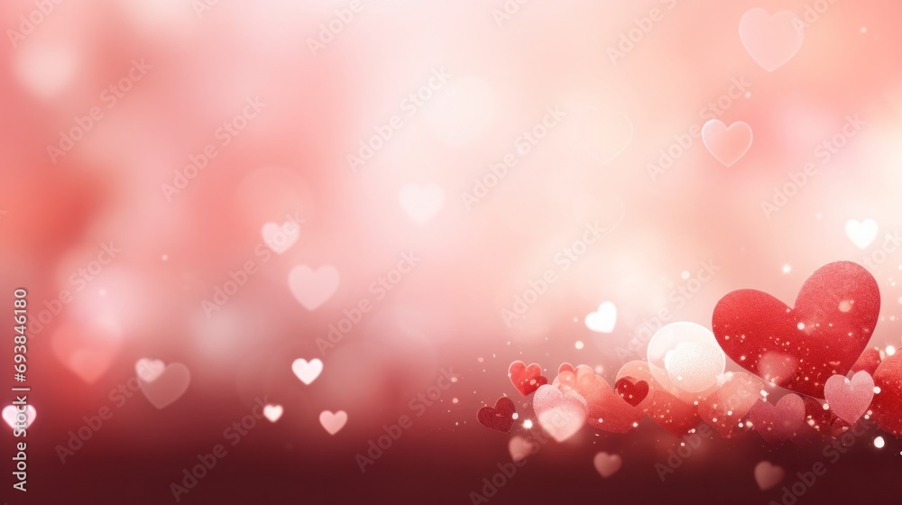 Love-filled background with gentle lighting, hearts, and space for heartfelt messages