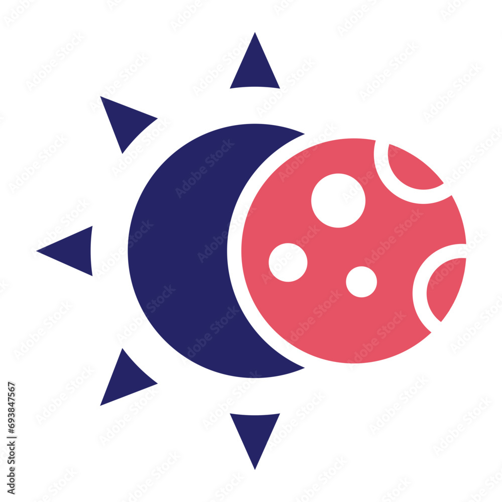 Obraz premium Solar Eclipse Icon