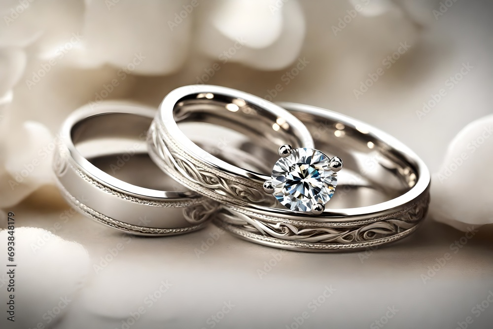Wedding band and engagements rings Wedding band and engagements rings