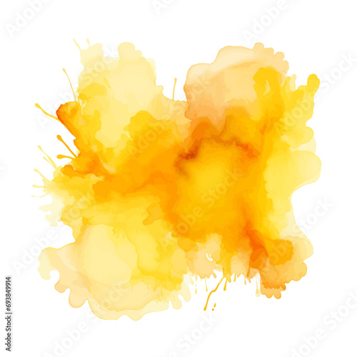 soft yellow watercolor splash stain background 