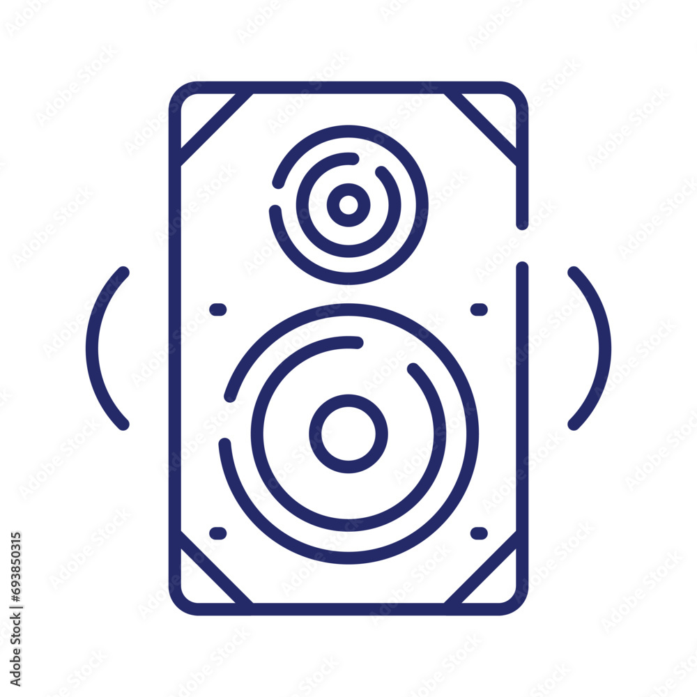 Audio speaker vector design in in trendy style, isolated on white background Audio speaker vector design in in trendy style, isolated on white background
