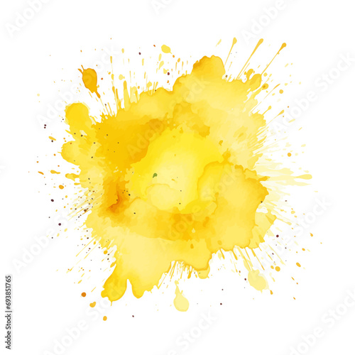 soft yellow watercolor splash stain background 