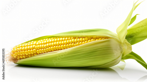 Shucked ear of corn photo
