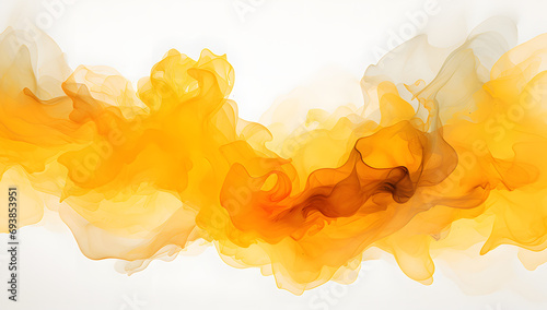 abstract orange pigment painting illustration on gray background