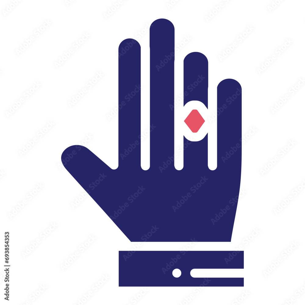Obraz premium Ring in Hand Icon