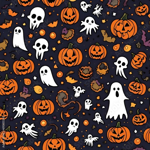 Halloween-themed vector background for banners, cards, flyers, social media images, etc.