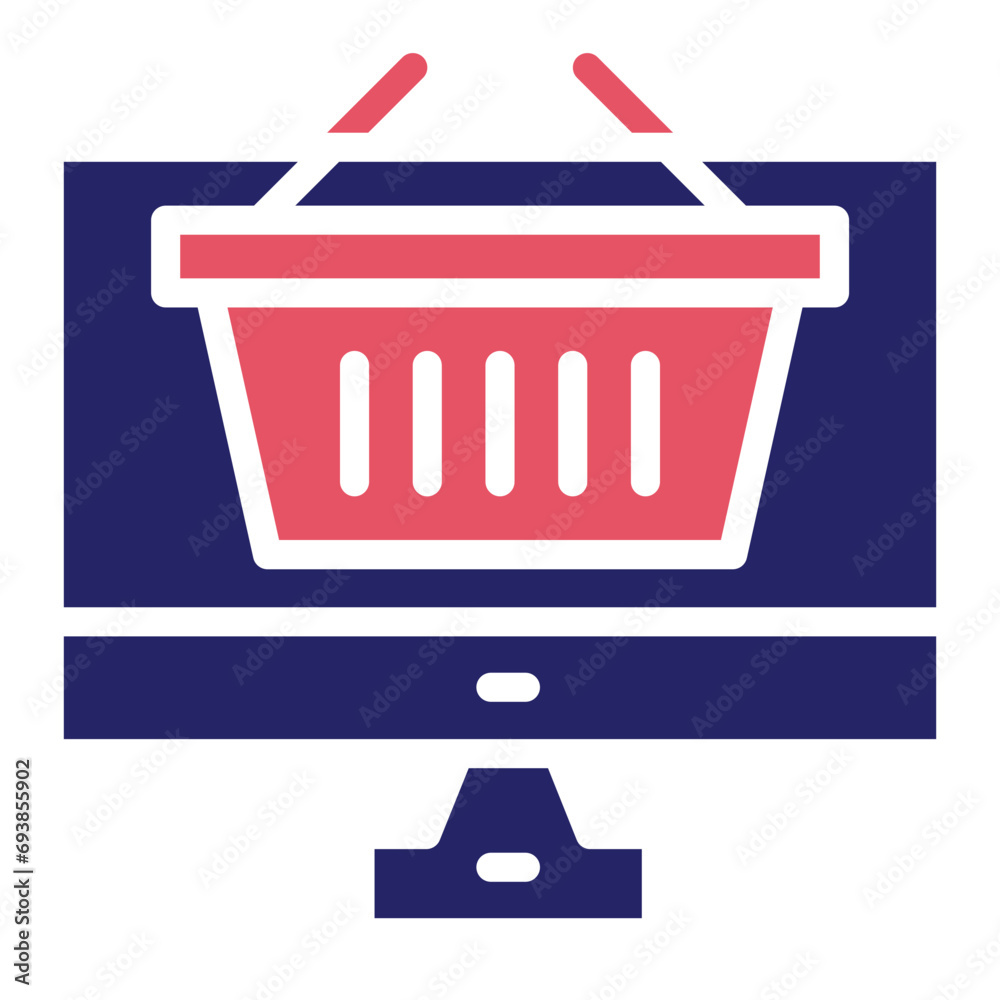 Online Shopping Basket Icon Online Shopping Basket Icon
