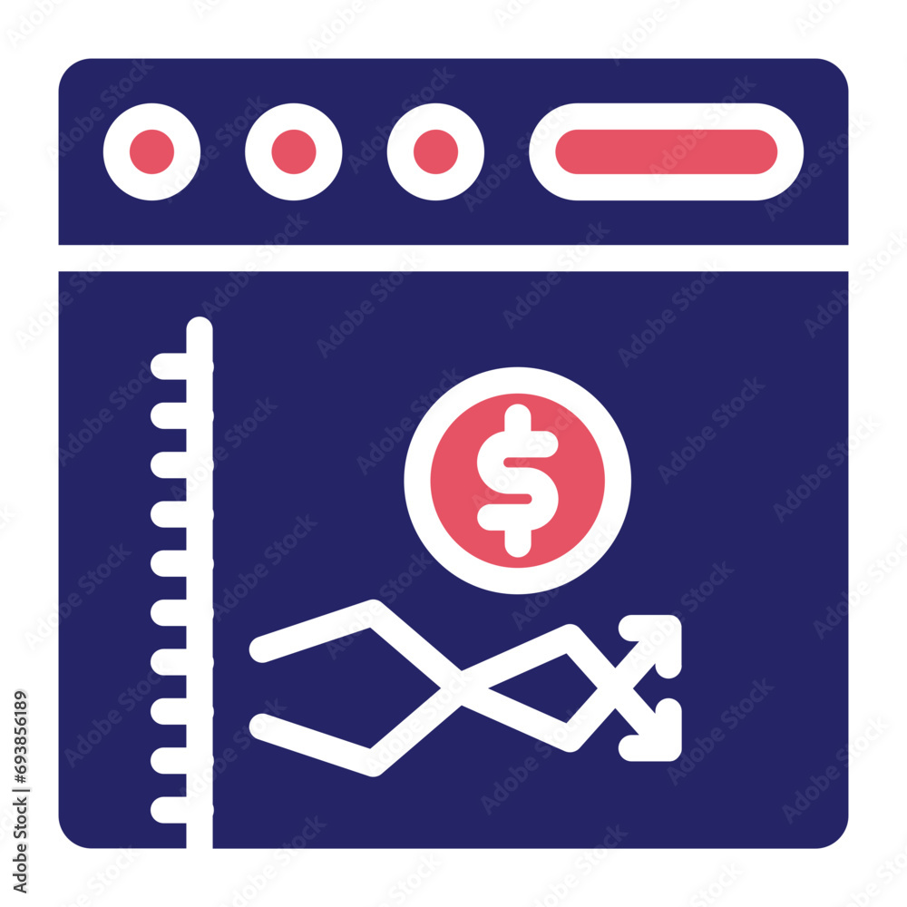 Stock Market Webpage Icon Stock Market Webpage Icon