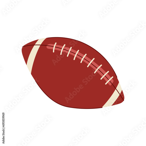 rugby american football ball cartoon. college field, texture sport, pigskin footbal rugby american football ball sign. isolated symbol vector illustration