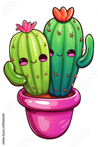 Cactus Romantic Love Cute Kawaii Character