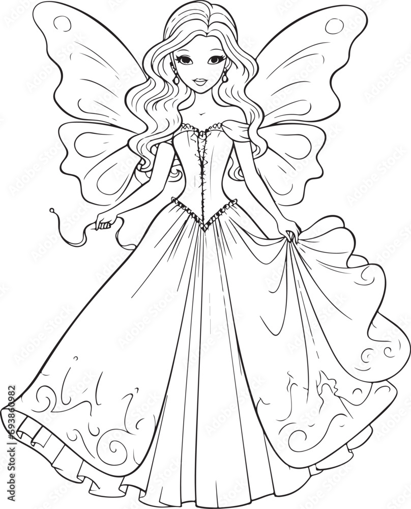 barbie fairies hand drawn coloring page isolated
barbie fairies hand drawn coloring page isolated