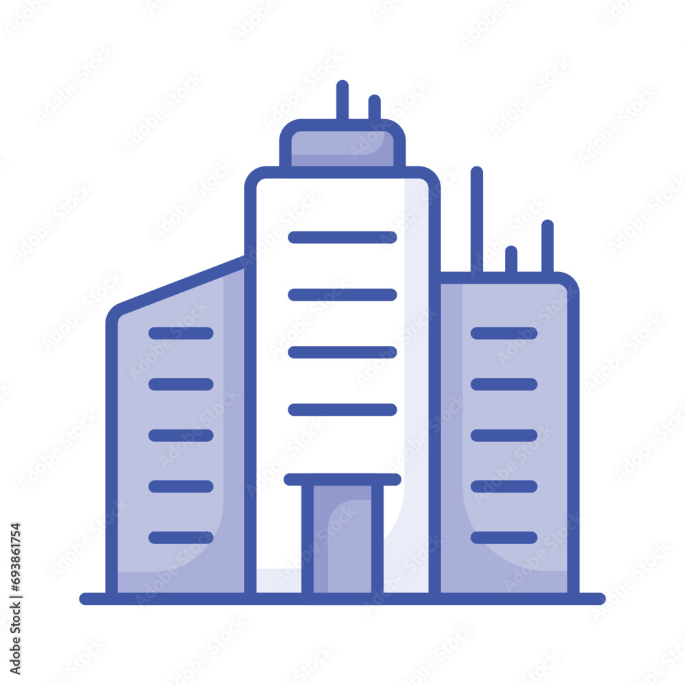 Office building vector design isolated on white background Office building vector design isolated on white background