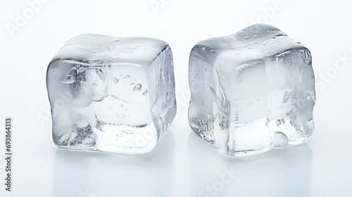 a pair of ice cubes