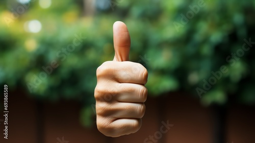 a hand giving a thumbs up photo