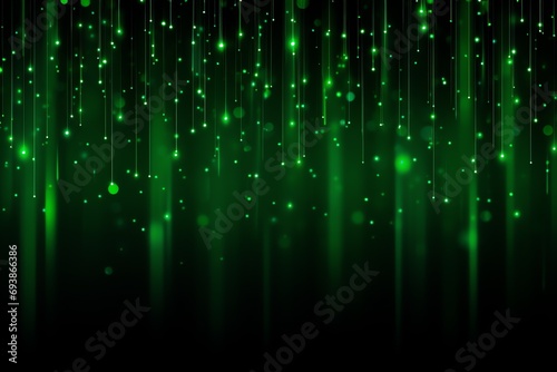 green lights from the ceiling