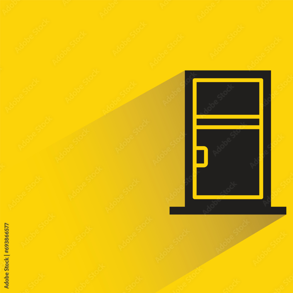 window pane icon with shadow on yellow background window pane icon with shadow on yellow background