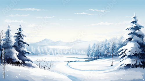Winter Wonderland Illustration © Merab