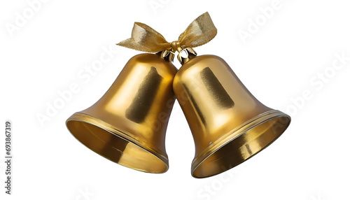 Beautiful gold christmas bells.