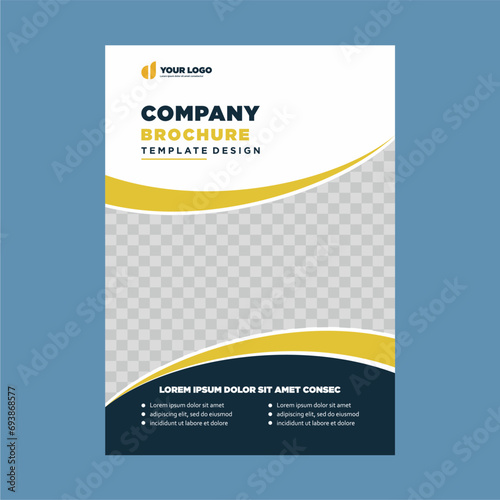 cover company profile or brochure template layout design photo