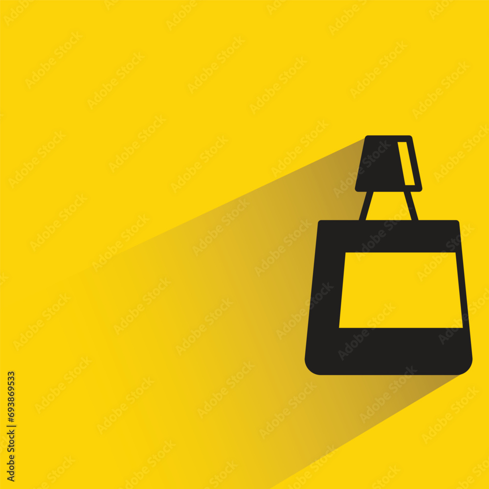 color tube icon with shadow on yellow background color tube icon with shadow on yellow background