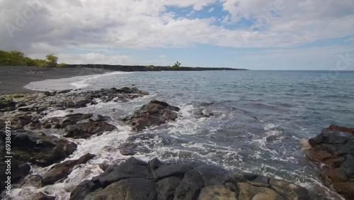 Footage of Punalu Beach in Hawaii photo