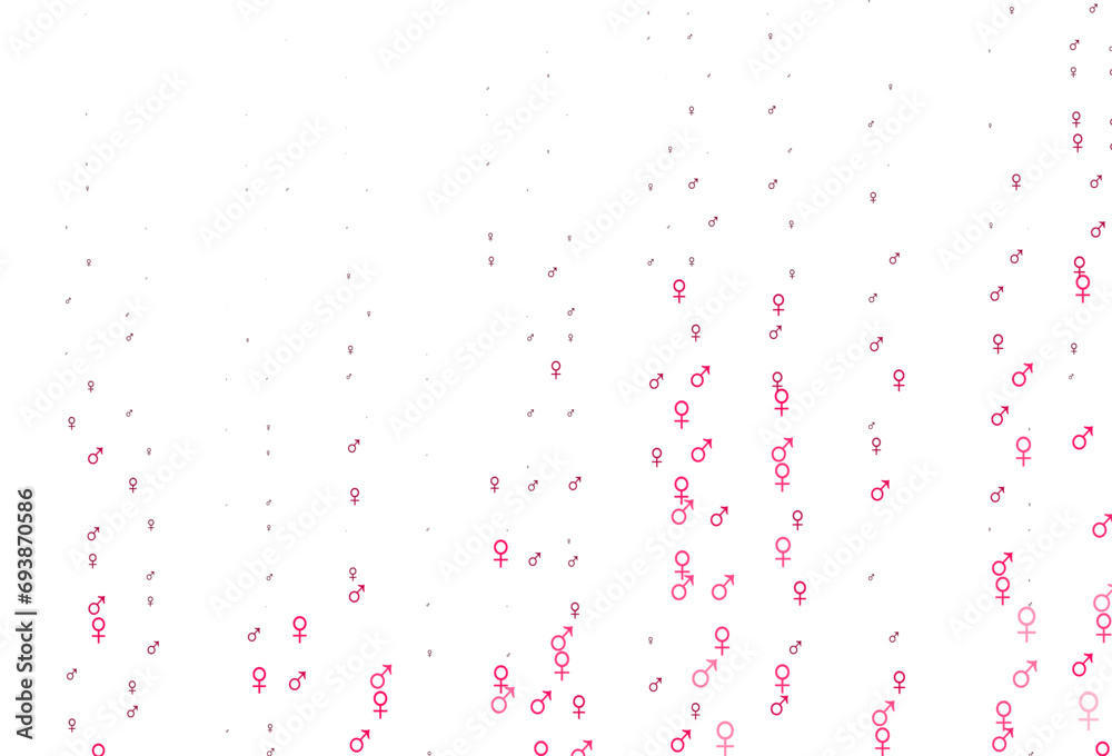 Light red vector texture with male, female icons. Light red vector texture with male, female icons.