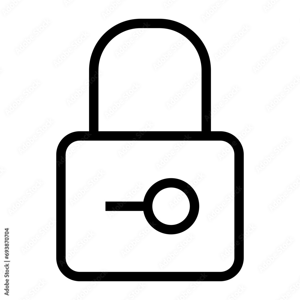 This is the Locked icon from the Essential Element icon collection with an Outline style This is the Locked icon from the Essential Element icon collection with an Outline style
