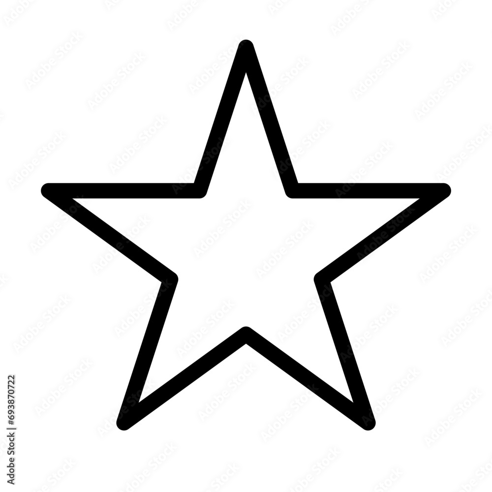 This is the Star icon from the Essential Element icon collection with an Outline style This is the Star icon from the Essential Element icon collection with an Outline style