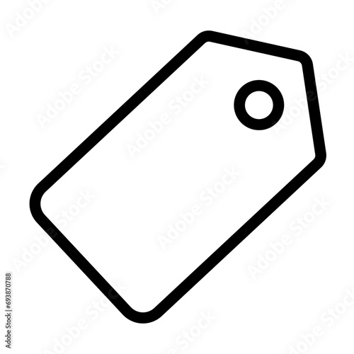 This is the Price Tag icon from the Essential Element icon collection with an Outline style