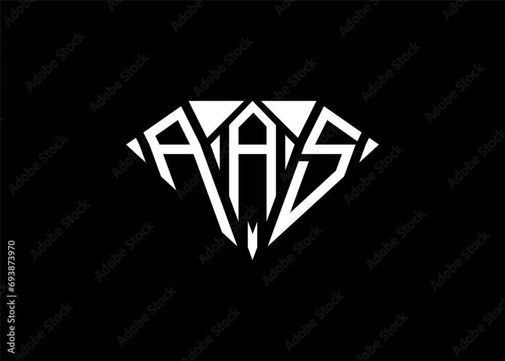 Modern letter A A S diamond shape logo And initial monogram A A S letter logo vector template Modern letter A A S diamond shape logo And initial monogram A A S letter logo vector template