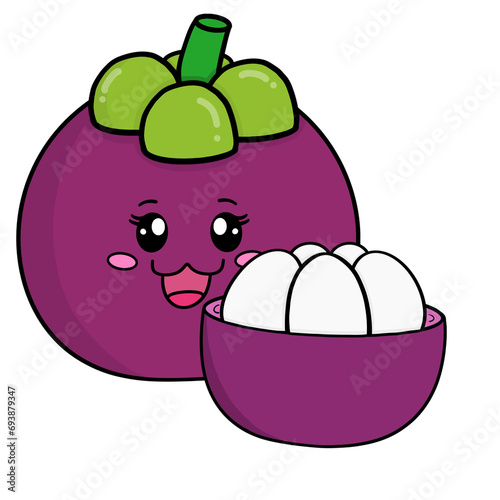 Mangosteen with fruit