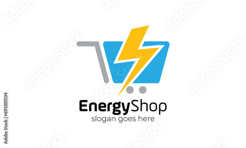 Logo vector electrical power energy lightning flash secure concept symbol