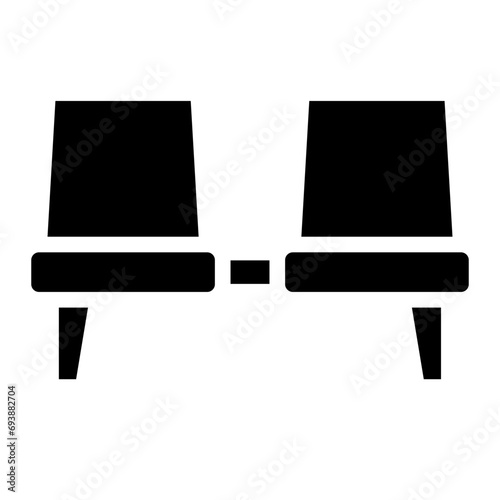 Wallpaper Mural waiting chair glyph Torontodigital.ca