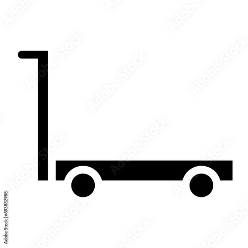 luggage cart glyph