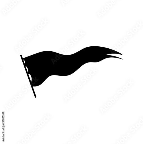 Black flags silhouette photo