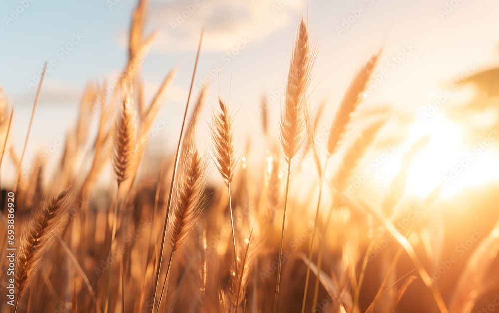 wheat field at sunset wheat field at sunset