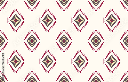 Ethnic tribal Aztec beige background. Seamless tribal pattern, folk embroidery, tradition geometric Aztec ornament. Tradition Native and Navaho design for fabric, textile, print, rug, paper