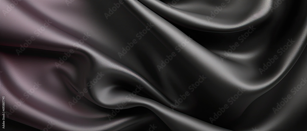 Abstract dark background. Silk satin fabric black color. Elegant background ,black friday. Soft wavy folds. Abstract Background with 3D Wave black white , Christmas, birthday, anniversary	
