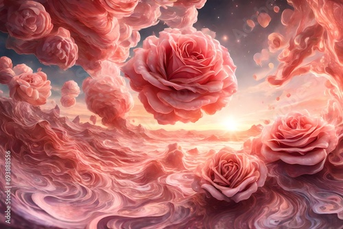 Celestial Rosewater Cascade of Luminous Fluidity