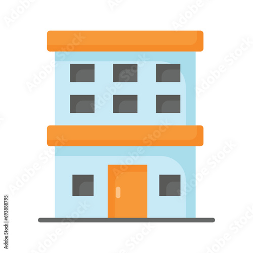 Beautifully designed icon of hotel, modern style vector of hotel building customizable and easy to use