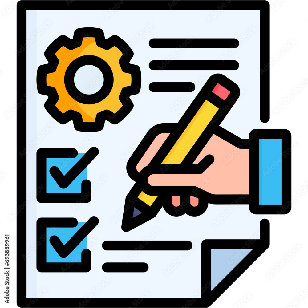 Fototapeta premium Project Evaluation Icon