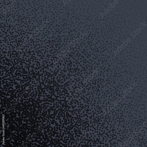 Dotwork noise gradient background. Black noise stipple dots. Sand grain effect. Abstract grunge spray banner