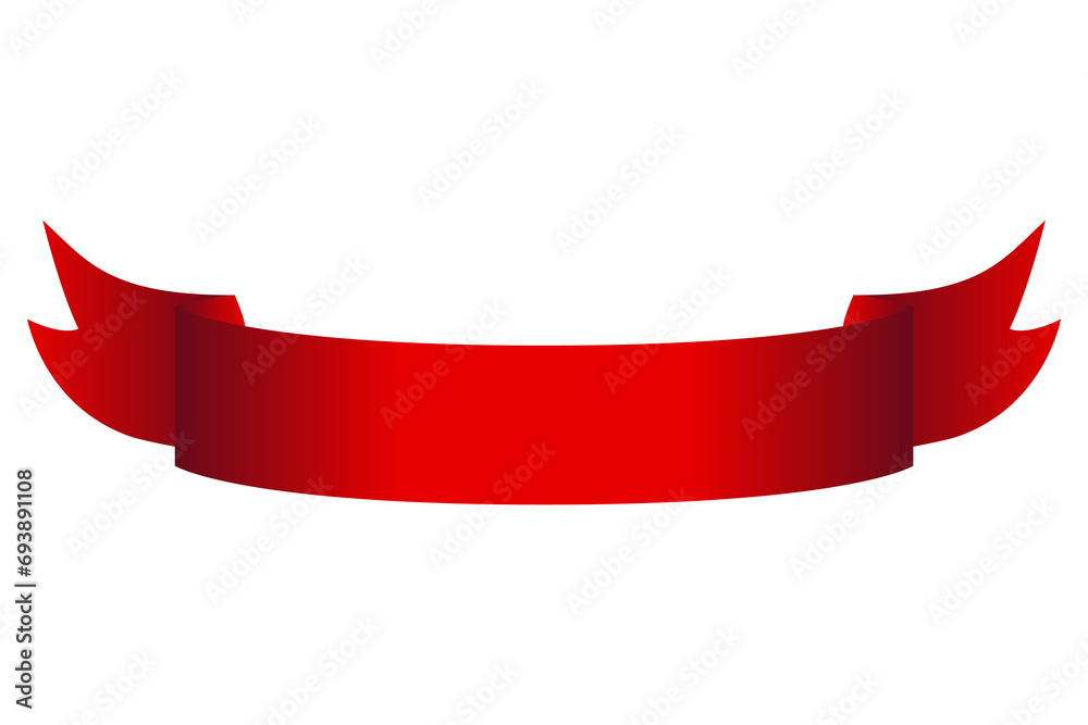 Heraldic red ribbon banner. Flag, decorative element, label or streamer. illustration isolated on white background Heraldic red ribbon banner. Flag, decorative element, label or streamer. illustration isolated on white background