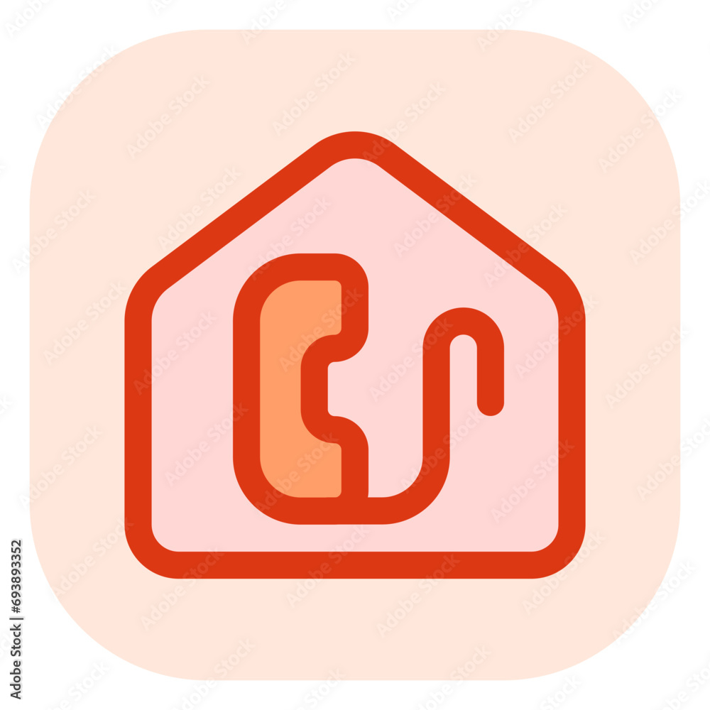 Editable home telephone, phone, call vector icon. Remote work, job, profession, freelance. Part of a big icon set family. Perfect for web and app interfaces, presentations, infographics, etc Editable home telephone, phone, call vector icon. Remote work, job, profession, freelance. Part of a big icon set family. Perfect for web and app interfaces, presentations, infographics, etc