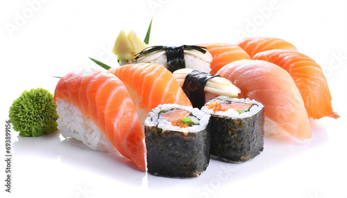  Sushi isoliert auf weißem Hintergrund, Freisteller
