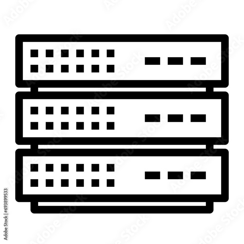 This is the Server icon from the Technology icon collection with an Outline style