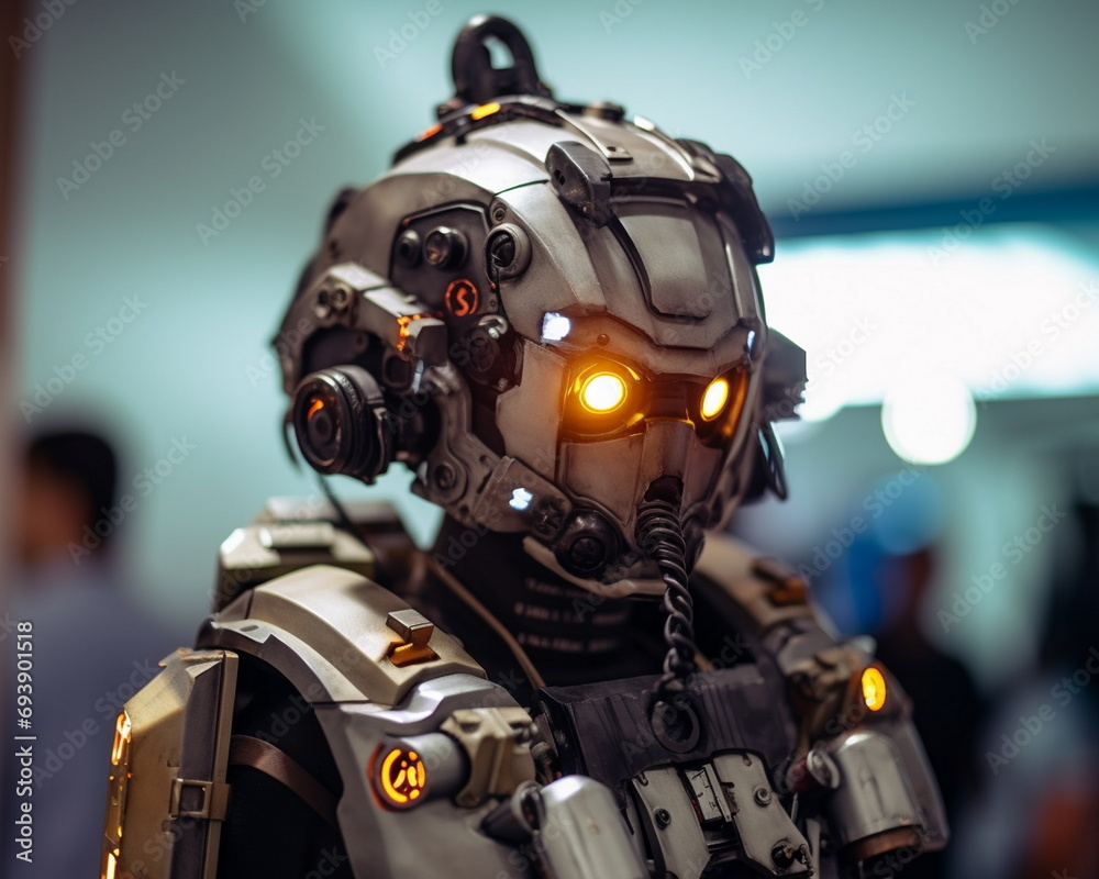 Fototapeta premium screen robot cyborg